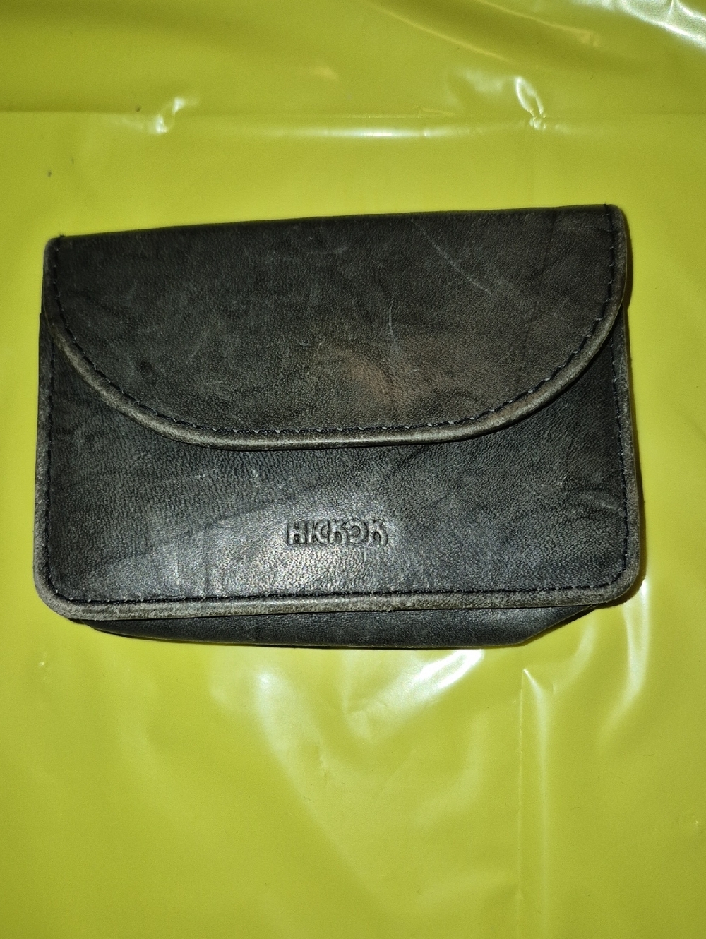 VINTAGE Hickok Grey Leather Small Belt Wallet